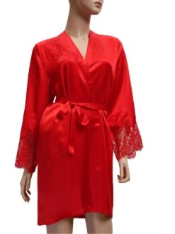 Seide Morgenmantel JARDIN Kurz Mit Spitze Marjolaine 7 Seide Morgenmantel JARDIN Kurz Mit Spitze Marjolaine -Amoena Verkaufs-Shop seide morgenmantel scharlachrot jardin 2002 marjolaine 2