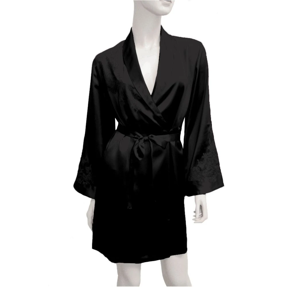 100% Seide Morgenmantel BACCARAT Calais Spitze Von Marjolaine 5 100% Seide Morgenmantel BACCARAT Calais Spitze Von Marjolaine – Bild 5