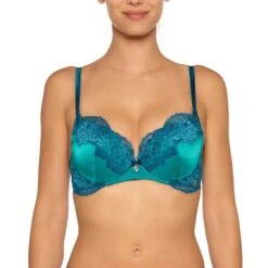 Seide Push-Up BH ADRIANA Von Millesia -Amoena Verkaufs-Shop seide push up bh adriana m1332 tuerkis blau millesia lingerie 2