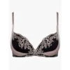 Seide Push-Up BH FEMME GLAMOUR Altrosa-schwarz Von Aubade