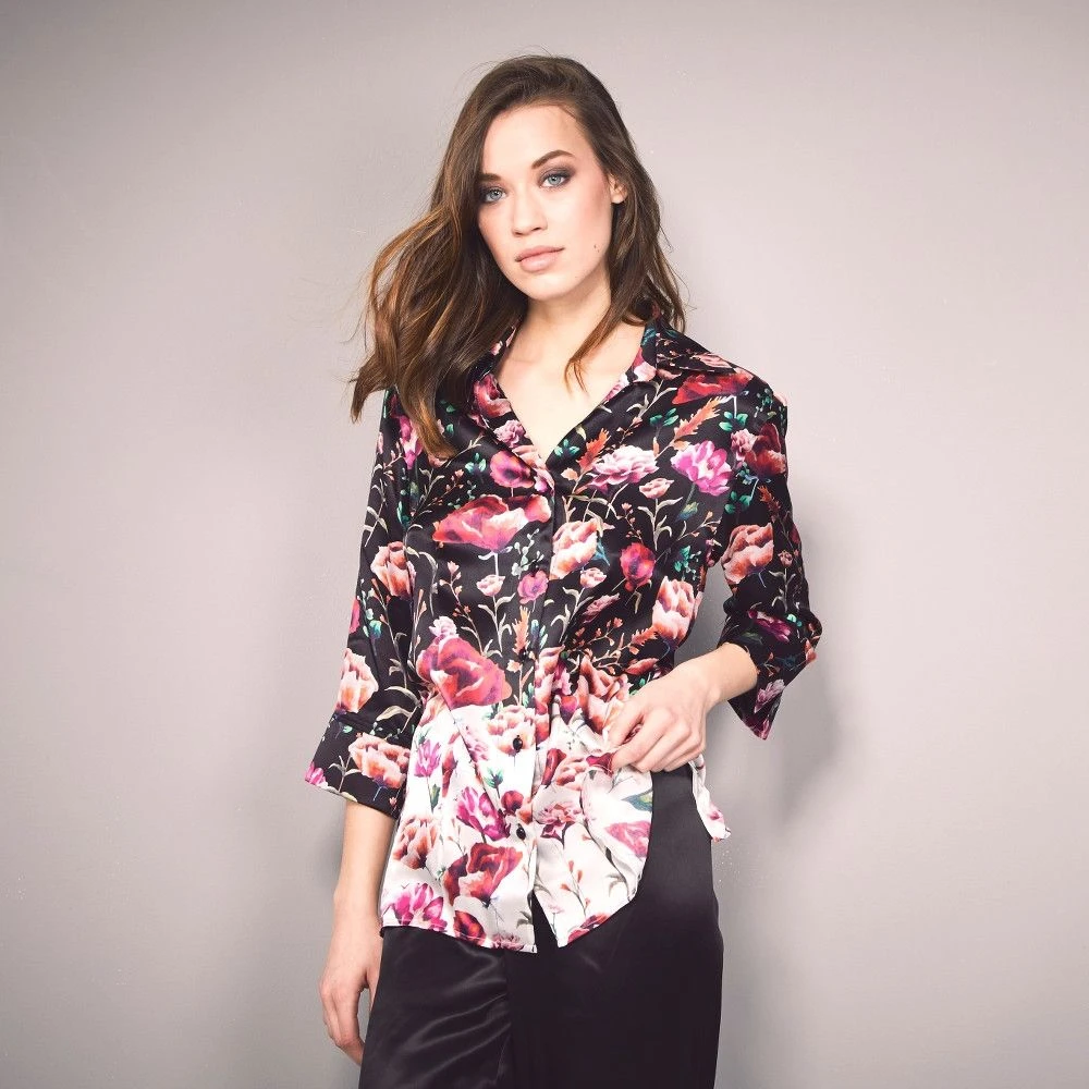 100% Seide Pyjama ROSES Von Eva B. Bitzer 4 100% Seide Pyjama ROSES Von Eva B. Bitzer – Bild 4