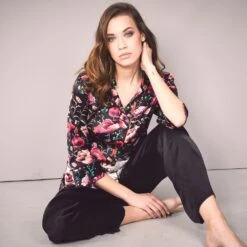 100% Seide Pyjama ROSES Von Eva B. Bitzer 7 100% Seide Pyjama ROSES Von Eva B. Bitzer -Amoena Verkaufs-Shop seide pyjama 27310871 eva bitzer 3