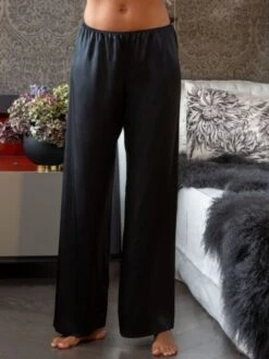100% Seide PYJAMAHOSE Soie Unie Einfarbig Marjolaine -Amoena Verkaufs-Shop seide pyjamahose soi5803 noir schwarz marjolaine 8 1 1