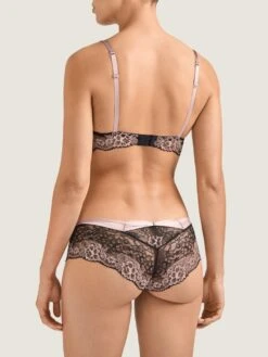 Seide Triangel BH FEMME GLAMOUR Altrosa-schwarz Von Aubade -Amoena Verkaufs-Shop seide triangel bh md10 altrosa 1 femme glamour aubade 3