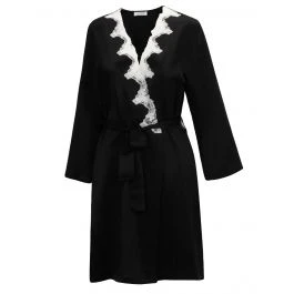 100% Seide Morgenmantel SATIN + LACE Kurz Von Eva B. Bitzer 1 100% Seide Morgenmantel SATIN + LACE Kurz Von Eva B. Bitzer