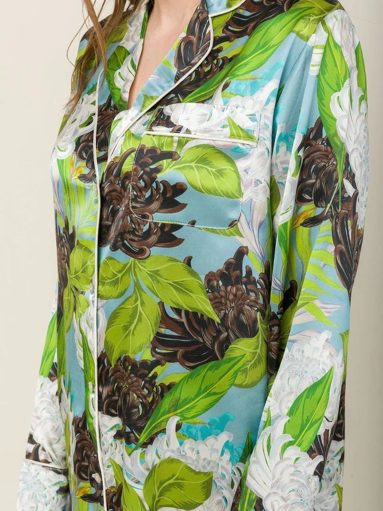 100% Seide Schlafanzug Elisabetha In VERONA GARDEN Von Radice 3 100% Seide Schlafanzug Elisabetha In VERONA GARDEN Von Radice – Bild 3