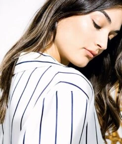 Seide Schlafanzug STREIFEN Von Luna Di Seta -Amoena Verkaufs-Shop seidenpyjama l6j7544 streifen luna di seta 3