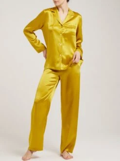 100% Seide Schlafanzug LAILA Uni Von Vivis 19 100% Seide Schlafanzug LAILA Uni Von Vivis -Amoena Verkaufs-Shop seidenpyjama laila v00009 goldgruen vivis 5 6