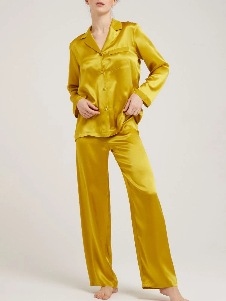 100% Seide Schlafanzug LAILA Uni Von Vivis 4 100% Seide Schlafanzug LAILA Uni Von Vivis – Bild 4