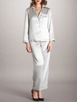 100% Seide Schlafanzug LAILA Uni Von Vivis 17 100% Seide Schlafanzug LAILA Uni Von Vivis -Amoena Verkaufs-Shop seidenpyjama laila v00009 weiss vivis 2 6