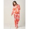 100% Seide Schlafanzug Elisabetha In TEA GARDEN RED Von Radice