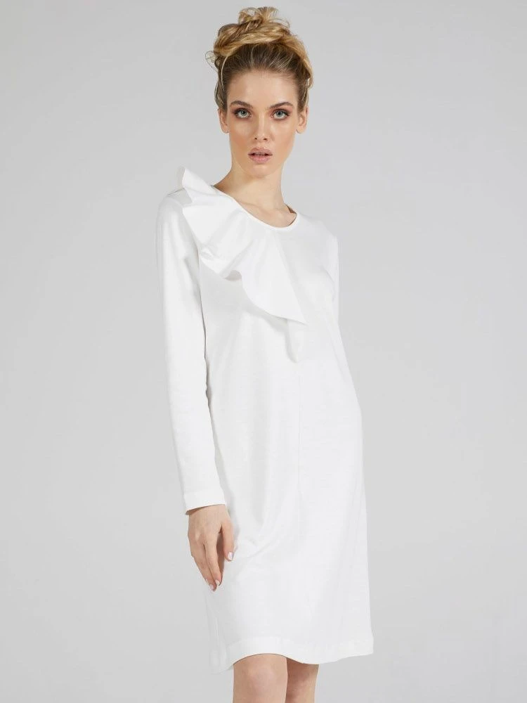 100% Baumwolle Nachtkleid WKND No. 5 Knielang Sahneweiß Von Verdiani 2 100% Baumwolle Nachtkleid WKND No. 5 Knielang Sahneweiß Von Verdiani – Bild 2