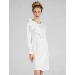 100% Baumwolle Nachtkleid WKND No. 5 Knielang Sahneweiß Von Verdiani