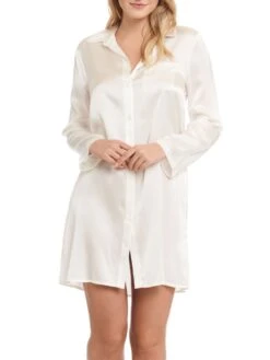 Seide Sleepshirt SEDUZIONE DI SETA Satin Von Gattina -Amoena Verkaufs-Shop sleepshirt seide 381453 champagner gattina 1 1