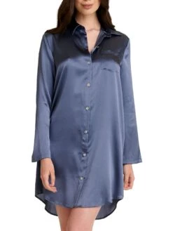 Seide Sleepshirt SEDUZIONE DI SETA Satin Von Gattina -Amoena Verkaufs-Shop sleepshirt stonegrey 381453 seducione di seta gattina 2 9
