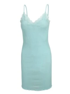 70% Seide 30% Baumwolle Spaghettiträger Nachthemd RIPP Von Eva B. Bitzer -Amoena Verkaufs-Shop spaghetti unterkleid crystal blue 27338278 jersey rip eva b bitzer 7 1