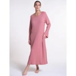 Ripp-Jersey Kleid Lang LOUNGE No. 2 Altrosé Viscose Von Verdiani
